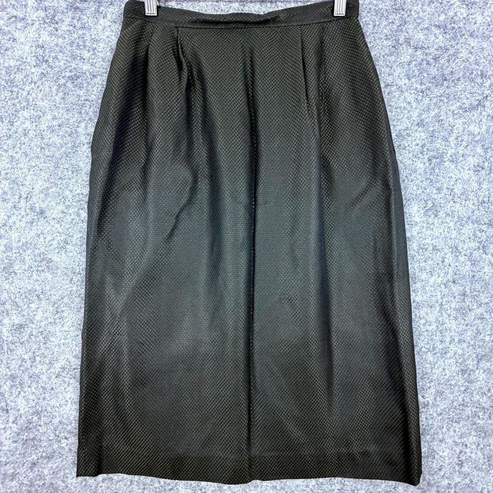 Vintage Office Skirt Womens 10 Black Career Office Chic Capsule Basics Neutral
